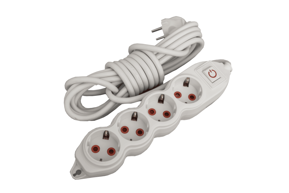 Удлинитель У16-150 "Надежда" четырехместный с заземляющим контактом сзащитными шторками и выключателем