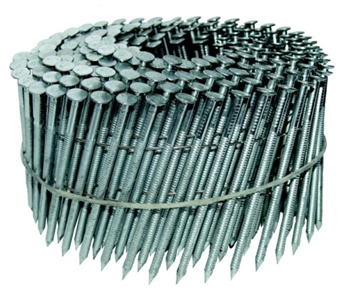 Гвозди ершоные, сварные на катушке d=2.1 мм. L= 35 мм.