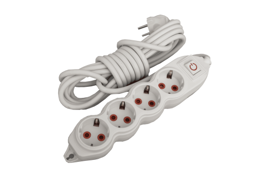 Удлинитель У16-153 "Надежда" четырехместный с заземляющим контактом с защитными шторками и выключателем